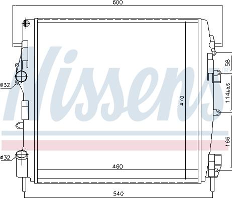 Nissens 63762 - Радиатор, охлаждение двигателя autospares.lv