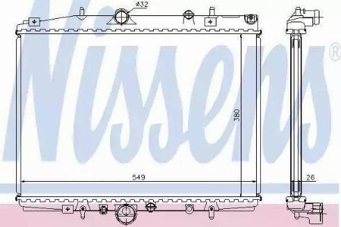 Nissens 63704 - Радиатор, охлаждение двигателя autospares.lv