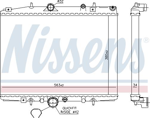 Nissens 694510 - Радиатор, охлаждение двигателя autospares.lv