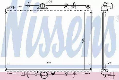 Nissens 63705 - Радиатор, охлаждение двигателя autospares.lv