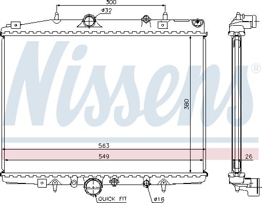 Nissens 697062 - Радиатор, охлаждение двигателя autospares.lv