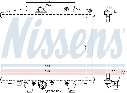 Nissens 696607 - Радиатор, охлаждение двигателя autospares.lv