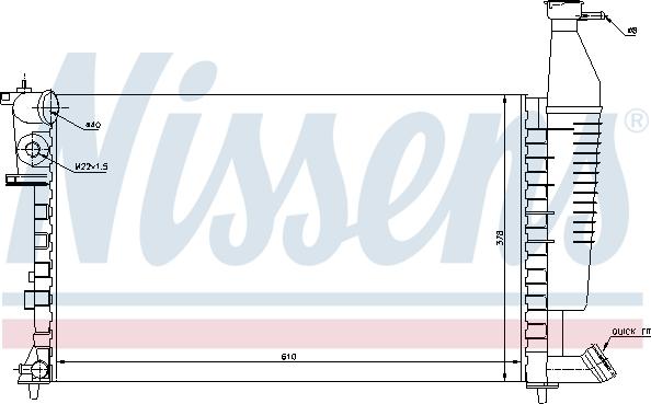 Nissens 693414 - Радиатор, охлаждение двигателя autospares.lv