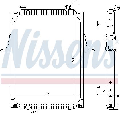 Nissens 637892 - Радиатор, охлаждение двигателя autospares.lv