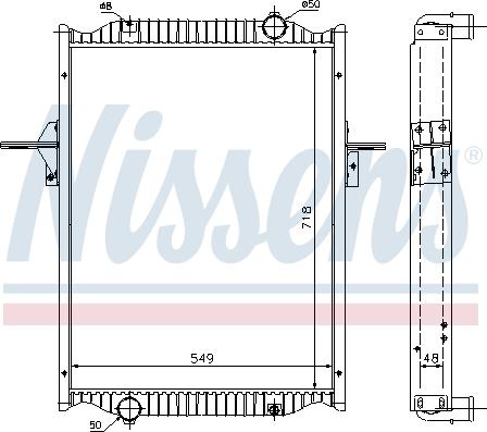 Nissens 63782A - Радиатор, охлаждение двигателя autospares.lv