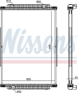 Nissens 637870 - Радиатор, охлаждение двигателя autospares.lv