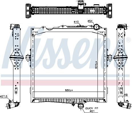 Nissens 637877 - Радиатор, охлаждение двигателя autospares.lv