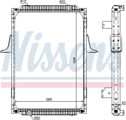 Nissens 63787A - Радиатор, охлаждение двигателя autospares.lv