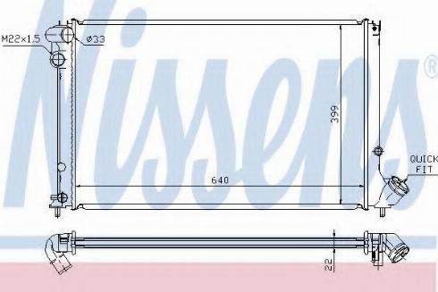 Nissens 63739A - Радиатор, охлаждение двигателя autospares.lv