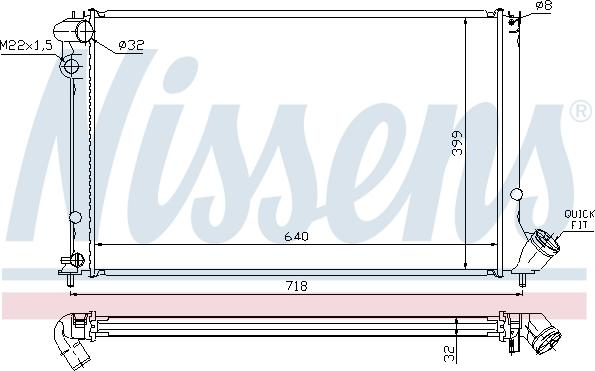 Nissens 692963 - Радиатор, охлаждение двигателя autospares.lv