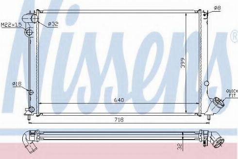 Nissens 63732A - Радиатор, охлаждение двигателя autospares.lv