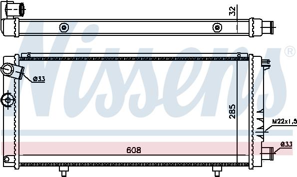 Nissens 63729A - Радиатор, охлаждение двигателя autospares.lv