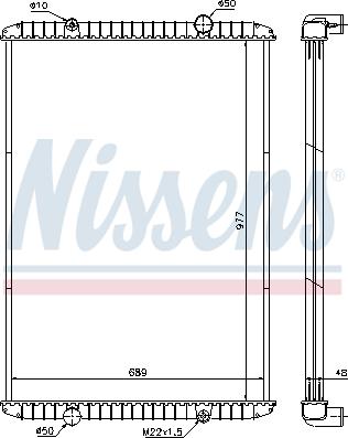 Nissens 637750 - Радиатор, охлаждение двигателя autospares.lv