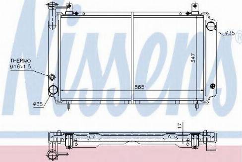 Nissens 62943 - Радиатор, охлаждение двигателя autospares.lv