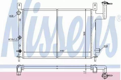 Nissens 62947 - Радиатор, охлаждение двигателя autospares.lv