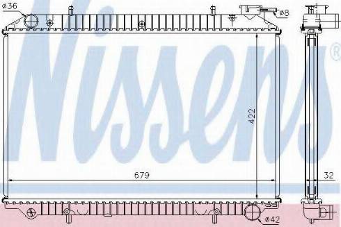 Nissens 62921 - Радиатор, охлаждение двигателя autospares.lv