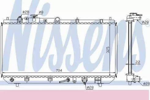 Nissens 62404A - Радиатор, охлаждение двигателя autospares.lv