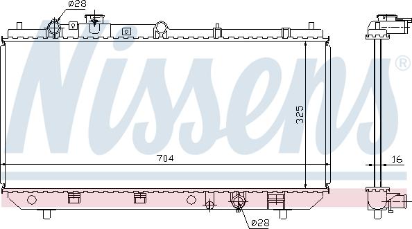 Nissens 62403 - Радиатор, охлаждение двигателя autospares.lv