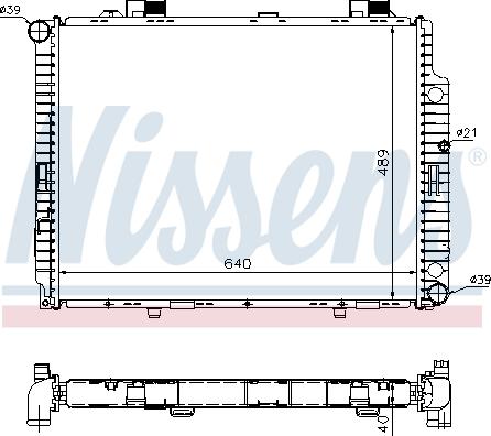 Nissens 62598A - Радиатор, охлаждение двигателя autospares.lv