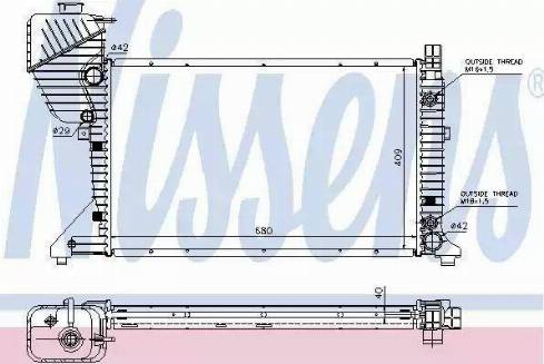 Nissens 62597 - Радиатор, охлаждение двигателя autospares.lv