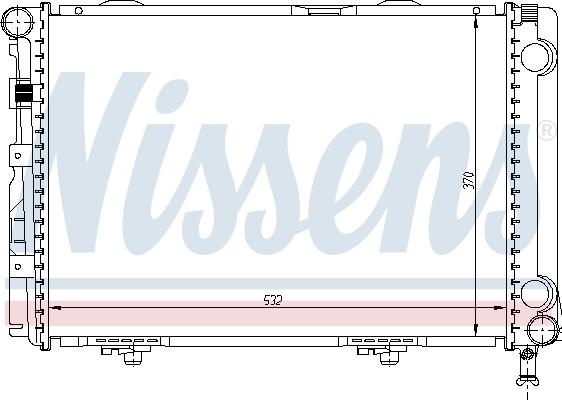 Nissens 62549A - Радиатор, охлаждение двигателя autospares.lv