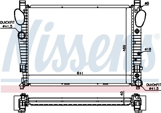 Nissens 62547A - Радиатор, охлаждение двигателя autospares.lv