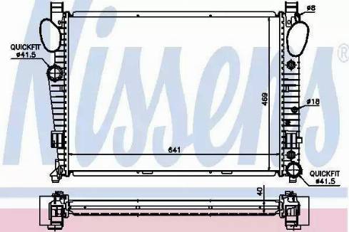 Nissens 62547 - Радиатор, охлаждение двигателя autospares.lv