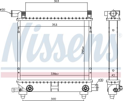 Nissens 62550 - Радиатор, охлаждение двигателя autospares.lv