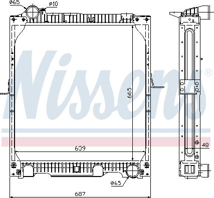 Nissens 62523A - Радиатор, охлаждение двигателя autospares.lv