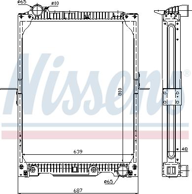 Nissens 62646A - Радиатор, охлаждение двигателя autospares.lv