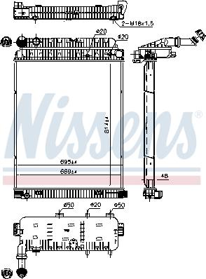 Nissens 62648 - Радиатор, охлаждение двигателя autospares.lv