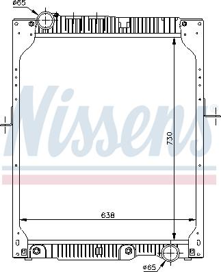 Nissens 62643A - Радиатор, охлаждение двигателя autospares.lv