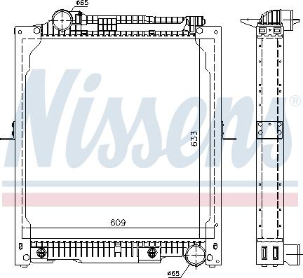 Nissens 62647A - Радиатор, охлаждение двигателя autospares.lv