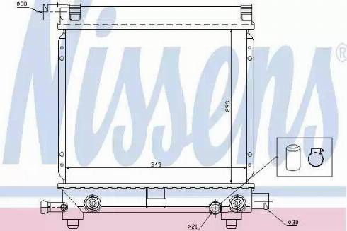 Nissens 62658 - Радиатор, охлаждение двигателя autospares.lv