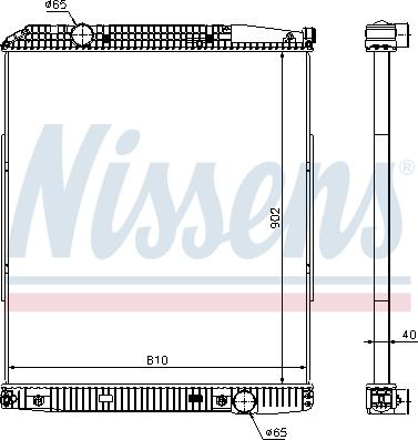 Nissens 626530 - Радиатор, охлаждение двигателя autospares.lv