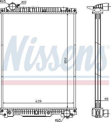 Nissens 626570 - Радиатор, охлаждение двигателя autospares.lv