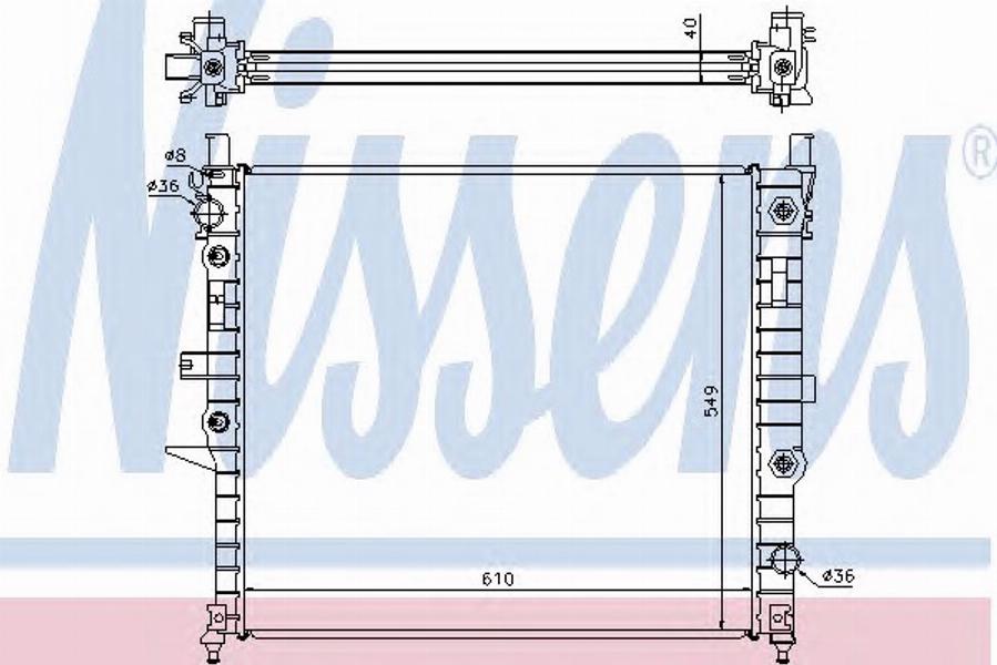 Nissens 62619 - Радиатор, охлаждение двигателя autospares.lv