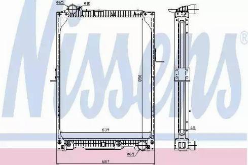 Nissens 62623A - Радиатор, охлаждение двигателя autospares.lv