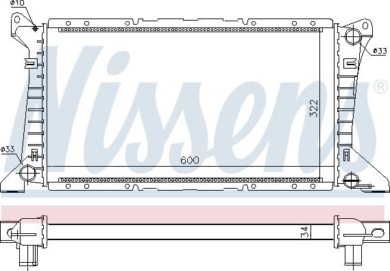 Nissens 62049 - Радиатор, охлаждение двигателя autospares.lv