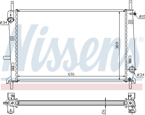 Nissens 62056A - Радиатор, охлаждение двигателя autospares.lv