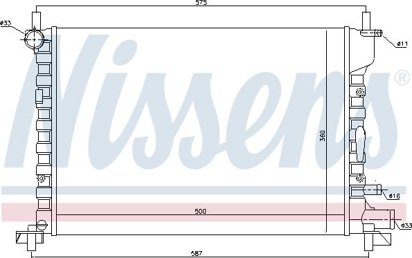 Nissens 695819 - Радиатор, охлаждение двигателя autospares.lv