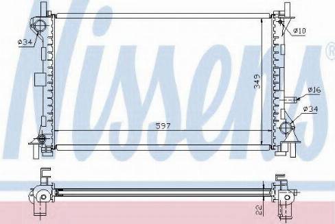 Nissens 62075 - Радиатор, охлаждение двигателя autospares.lv