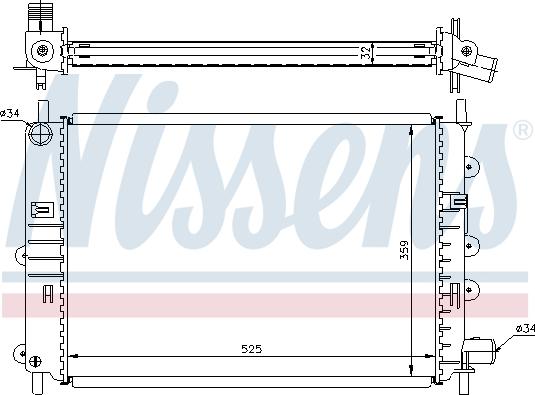 Nissens 696788 - Радиатор, охлаждение двигателя autospares.lv