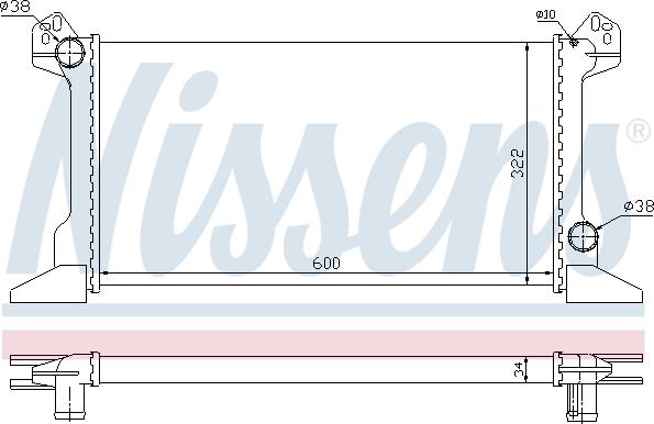 Nissens 62177 - Радиатор, охлаждение двигателя autospares.lv