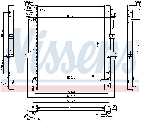 Nissens 628965 - Радиатор, охлаждение двигателя autospares.lv