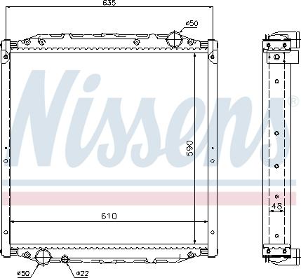 Nissens 62880A - Радиатор, охлаждение двигателя autospares.lv