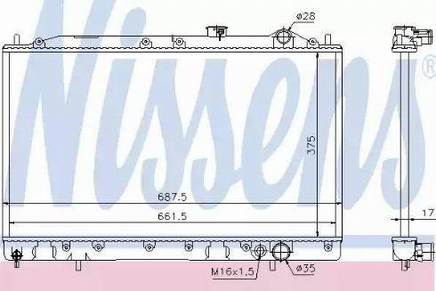 Nissens 62834 - Радиатор, охлаждение двигателя autospares.lv