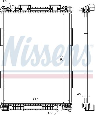 Nissens 628700 - Радиатор, охлаждение двигателя autospares.lv