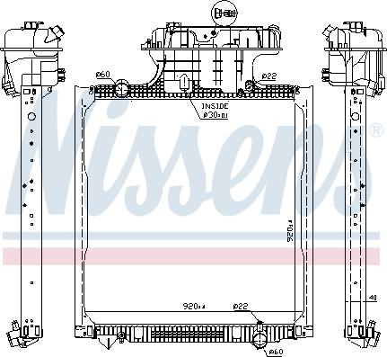 Nissens 62873 - Радиатор, охлаждение двигателя autospares.lv