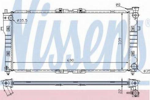 Nissens 62392 - Радиатор, охлаждение двигателя autospares.lv